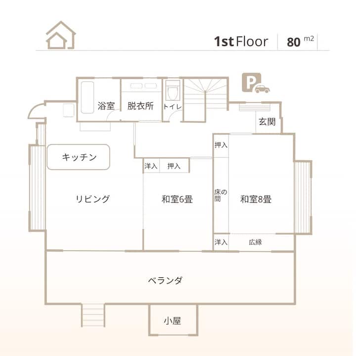 Private Onsen Villa　Garden Retreat In Nature - 가와나