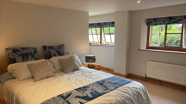 Главна спална соба со бања со туш и гардероба