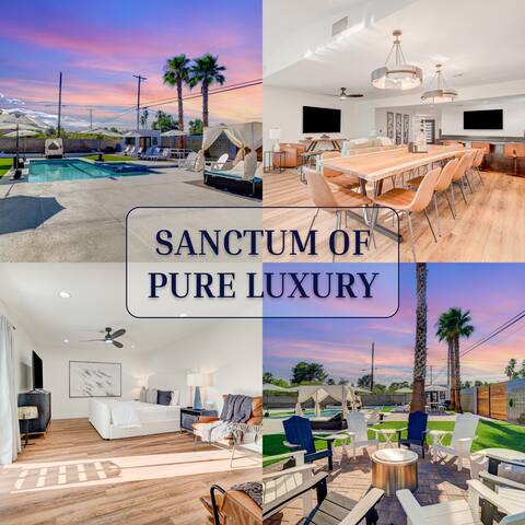 F1 Week Luxury | PoolSpa, Cabanas, Firepits, Court