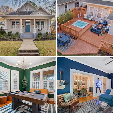Popular Airbnb listing: Hot Tub & Private Backyard- Cooper Young Bungalow in Cooper Young