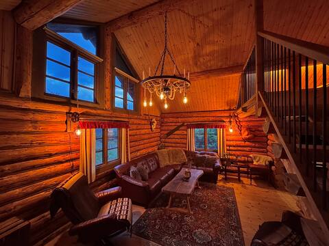 Top performing Airbnb: Nature hideaway in handcrafted log cabin in Mark