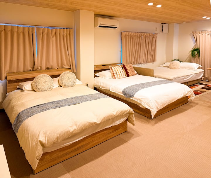 2 double beds