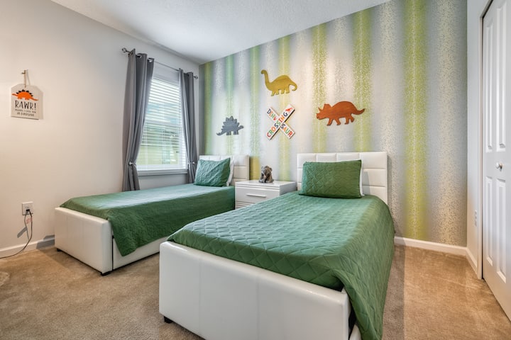 Dos camas individuales en la planta superior