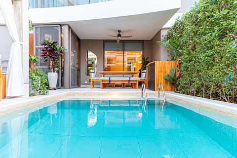 Suite Aqua-Private Pool-BBQ-WIFI-3 BR-Pvt Beach