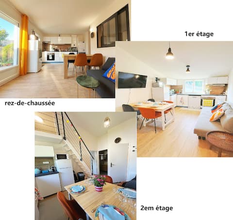 16 people - 3 apartments/Disney 15' & Paris 20'/Mezzanine