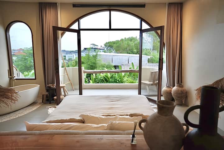 Mandhari ya kuvutia kutoka kitandani