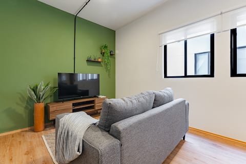 Top Airbnb: VH |Comfortable 2BR Apt + Patio |Near Polanco |412 in Los Manzanos