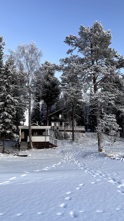 Cozy Arctic Lakeside Cottage with private sauna
