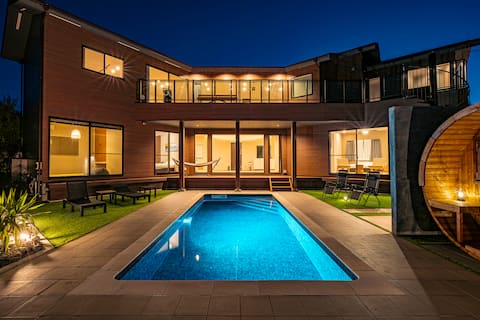 Enjoy Luxury Pool/Sauna/Hot Spring and BBQ