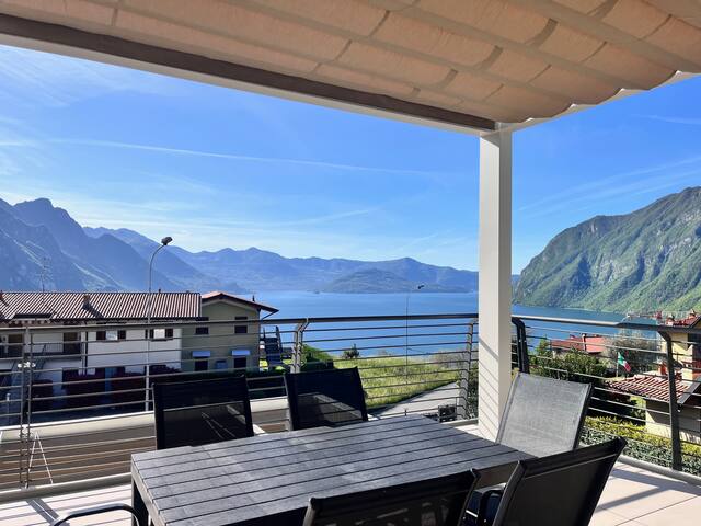 Costa blu – terrazza vista lago & piscina