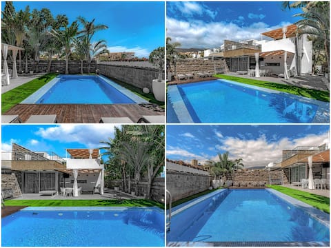 H38 Big pool@30C Fully-Airco UK-TV 6 bathrooms