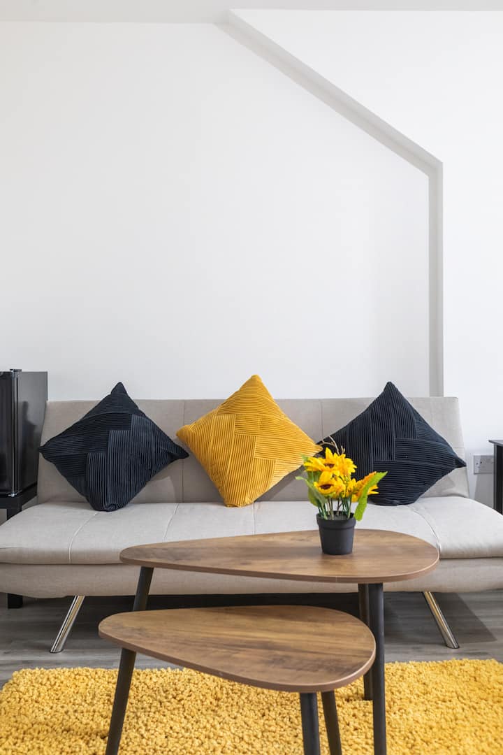 F4 Modern Studio Flat - Prime Tv - Parking - Wi-fi - Luton