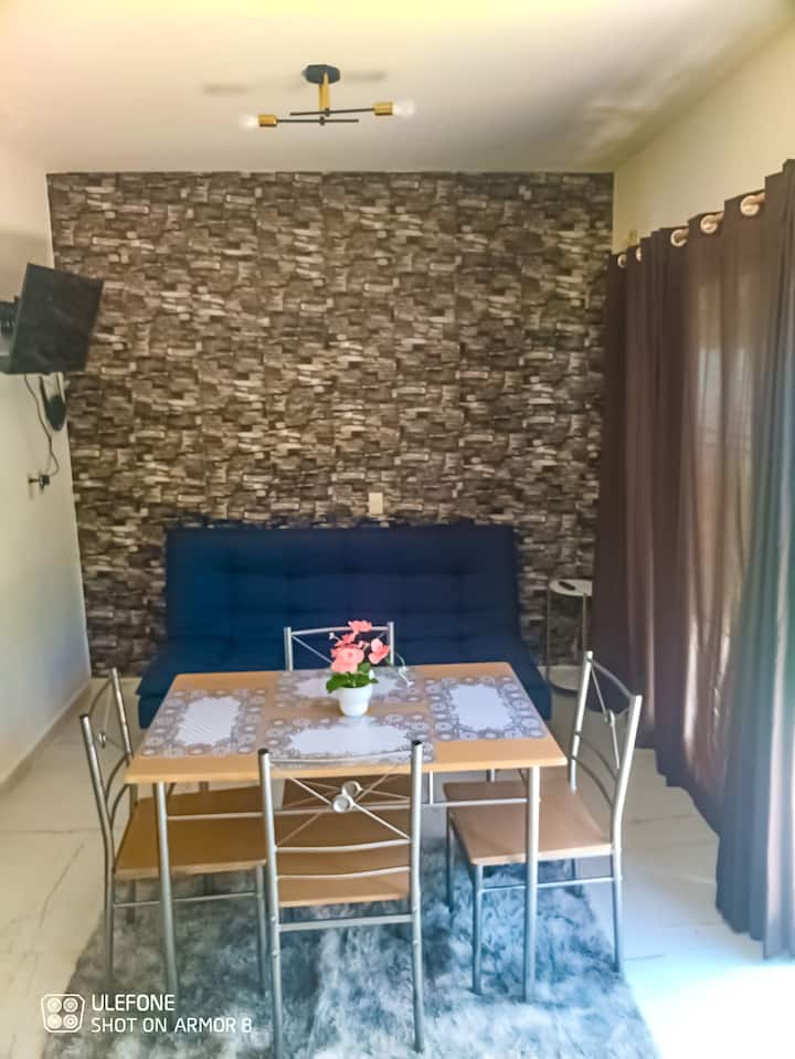 ACOGEDORA SALA EN EL DEPARTAMENTO 1 QUE CUENTA CON SOFA -CAMA Y TV CON ROKU Y SMARTV, ADEMÀS DE AIRE ACONDICIONADO