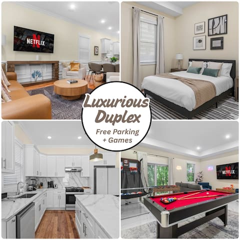 Charming new 4BR 3BA+game room+free parking