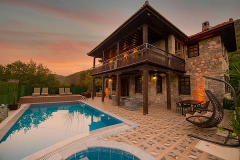 Luxury villa with heated pool in Kayaköy, Fethiye