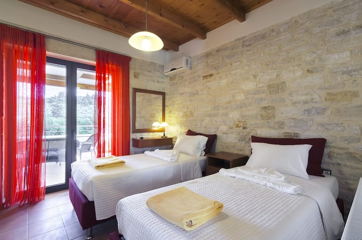 Bedroom 2 with Two Single Beds and Ensuite Bathroom