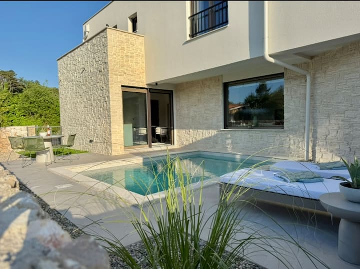 New house  on Krk/ Croatia with sea view