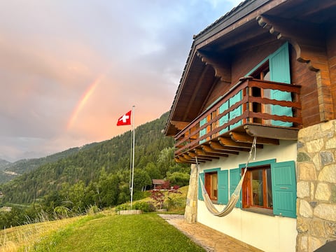 Chalet l'Aiglon, amazing view, 4 bedrooms, spa