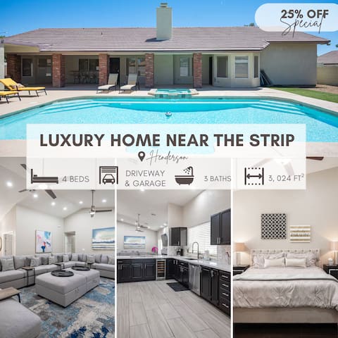 25% Off Special – Luxury Home Near Strip