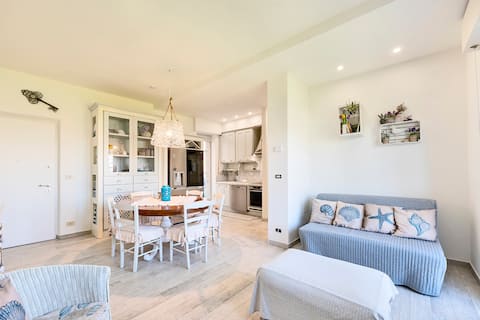 Blue House near the Sea