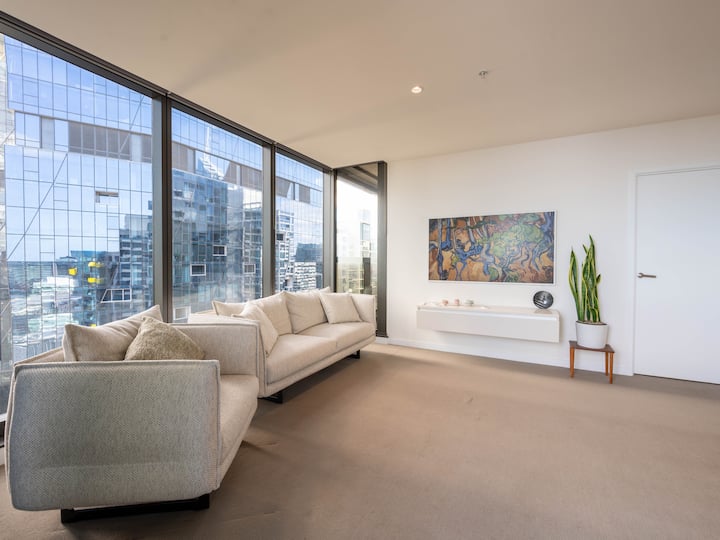 Luxury 44f Waterfront + Stadium Views | Melb Cbd - Melbourne