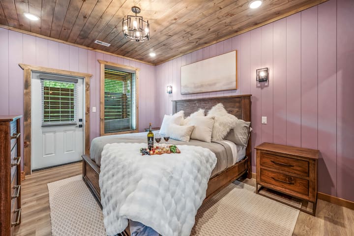 Experience the perfect cozy bedroom retreat with rustic charm and warm vibes.
