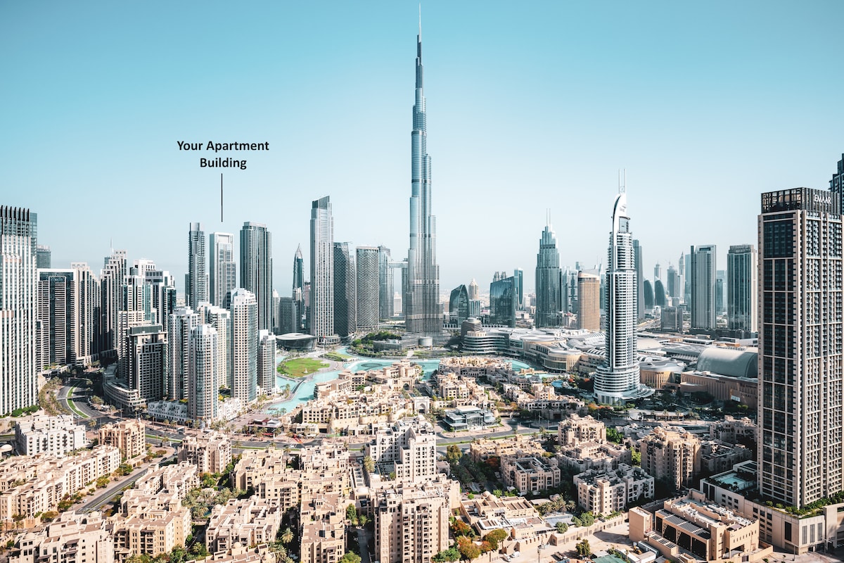 4 Bedroom Furnished Apartment with Burj Khalifa And Fountain View | Forte Towers 3