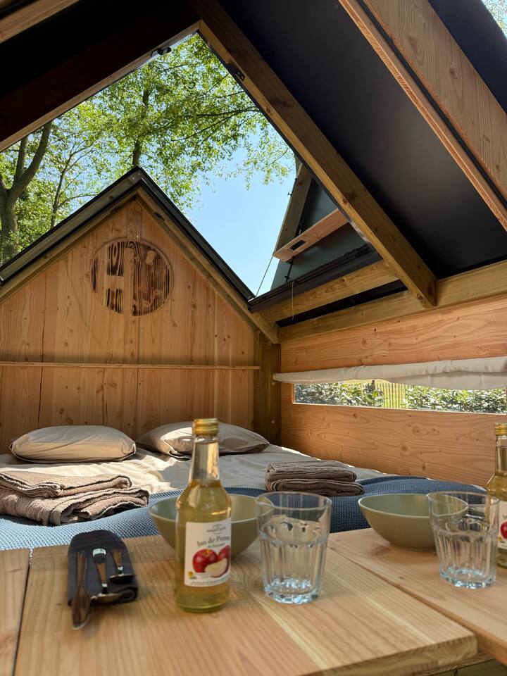 Cabane Mésange Avec Toit Ouvrant - Dour