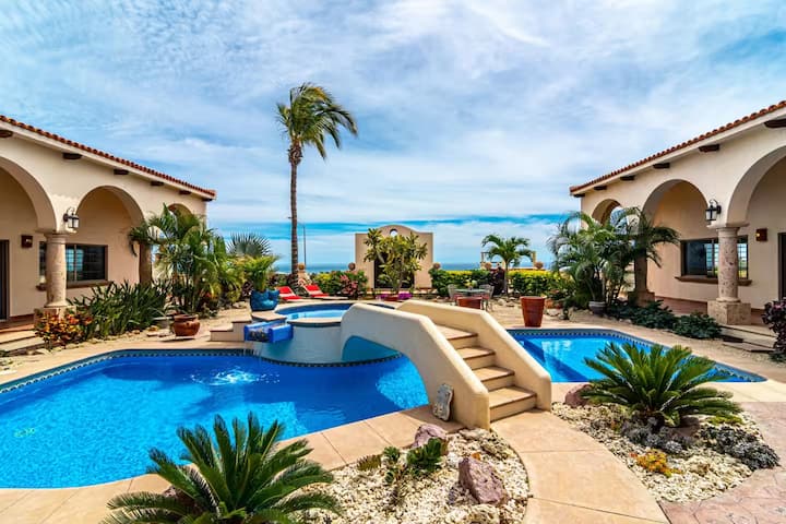 Spanish Villa For 20: Pool, Gym, Sauna, Ocean View - San José del Cabo