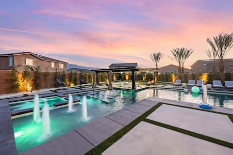 Luxe Game Room Heated SwimUpBar Geyser Basketball