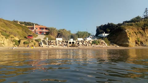 Two beachfront apartments together next to Sidari
