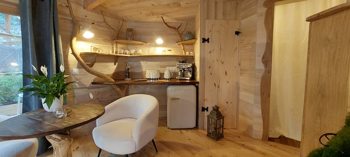 Cabane Perchée Gaia - Sauna Et Bain Nordique - Gers