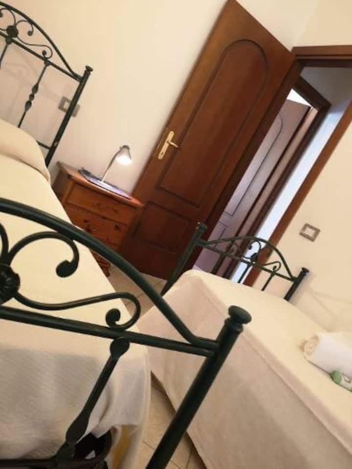 спална соба со 2 единечни кревета