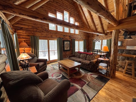 ADK High Peaks Riverfront Cabin in the Woods