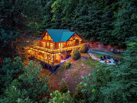 Luxury Cabin - Cold Plunge + Views + Sauna+Hot tub