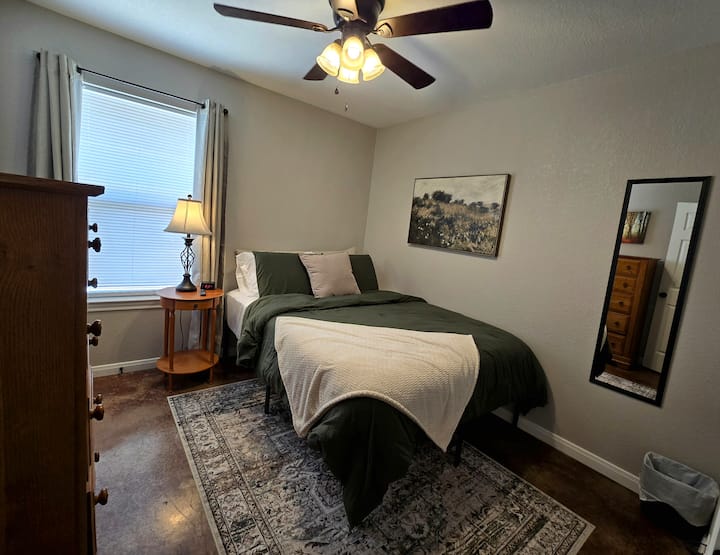 The second bedroom is a wonderful retreat. Enjoy a TV, soft sheets, plush pillows, and room darkening curtains.