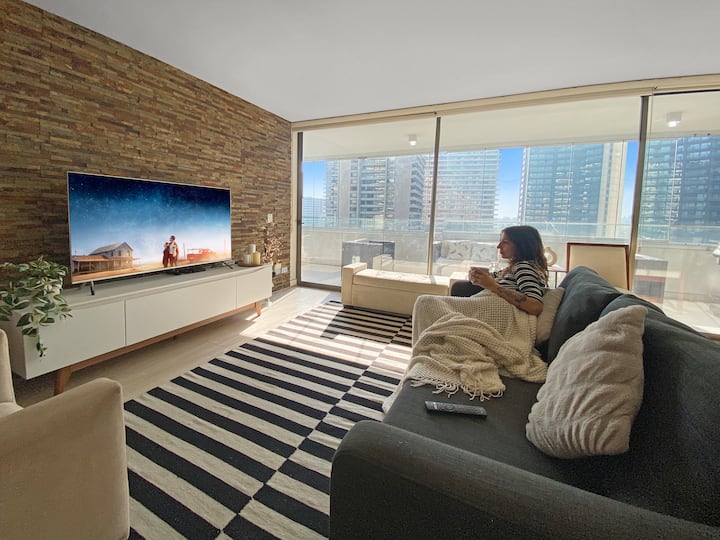 Le confort de ce canapé lit est fait pour regarder des films.