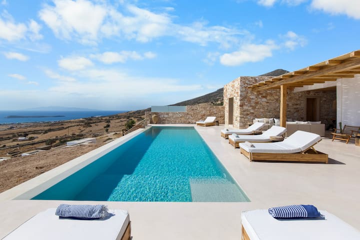 Villa Lazuli - Sea View - Golden Beach, Paros - Paros