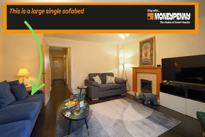 Spacious Comfy 4 Bed Home - Sleeps Up To 7 + Pets - East Midlands Airport (EMA)