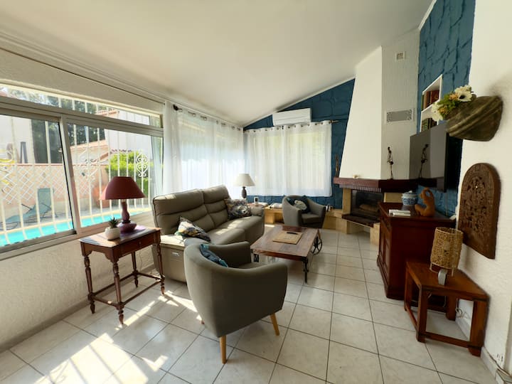 Agréable Maison Avec Piscine Proche De La Plage - Saint-Cyprien