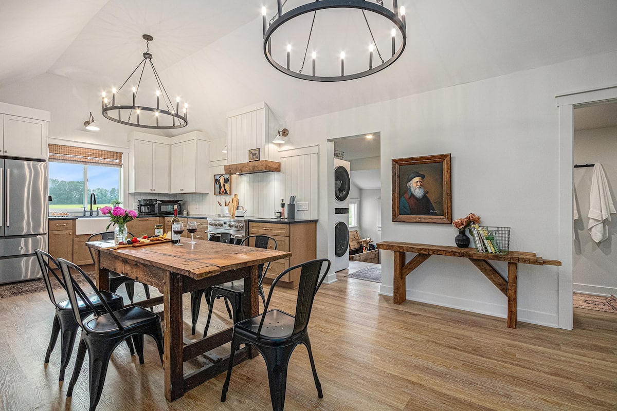 Airbnb kitchen and dining photo