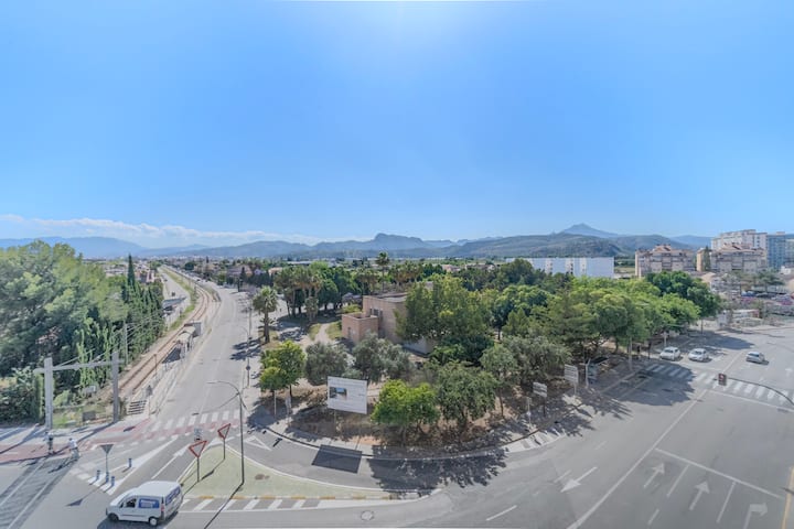 Panorámica de Gandía desde el apartamento.