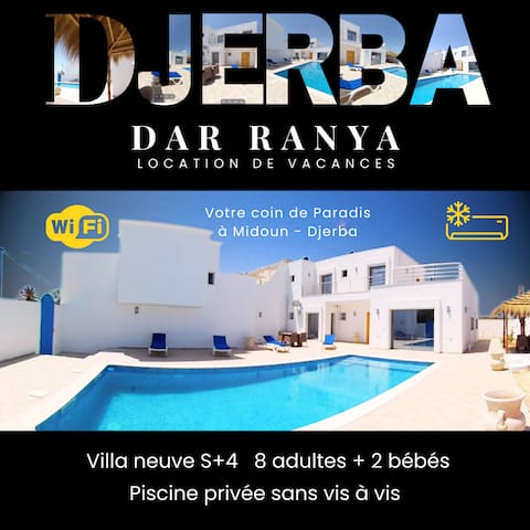 Dar Ranya - Midoun Djerba - 8 pers - pool & sea