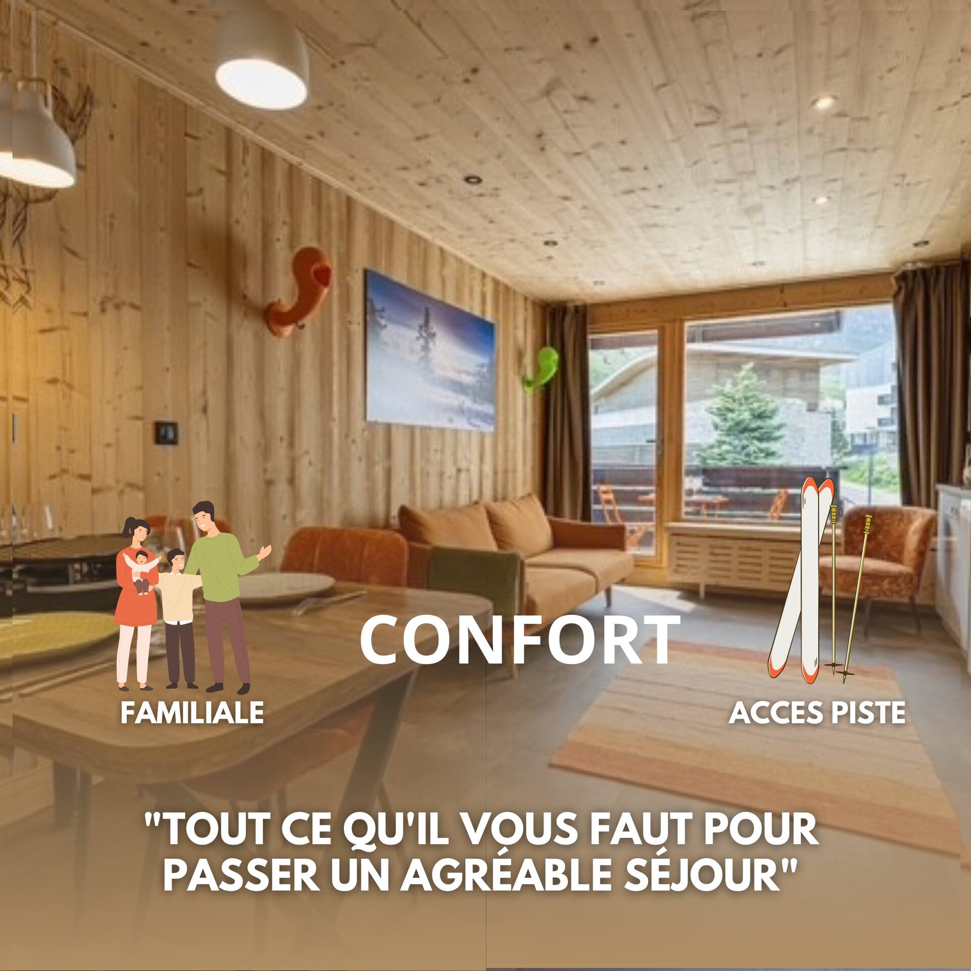 La Moutière-Confort, Couple/Family, Ski in ski out