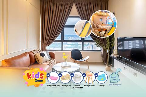 Safari Kids with Slide Tent Bed  Indoor Playground