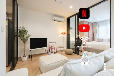 Monthly-Stay Friendly | 100m Pool, Gym-Walk to BTS