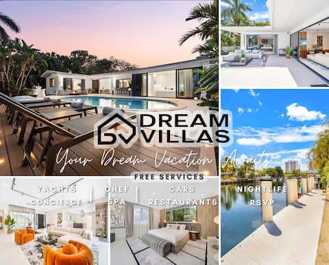 Hallendale Beach Waterfront Modern Home, Pool &BBQ