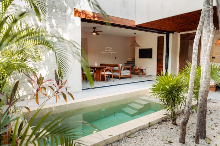 New Villa  /2br / 2 Pvt Pools + Beach Club - Tulum