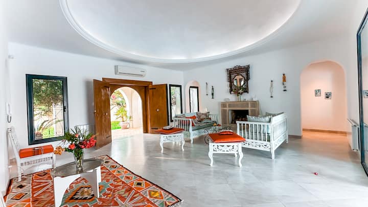 Grande Villa Avec Piscine Privée - Dar Inès - Hammamet