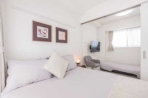 [Higashi Mukojima 401] New house discount! Direct access to Sky Tower/Queen Room + Sofa Bed/Wi-Fi/TV